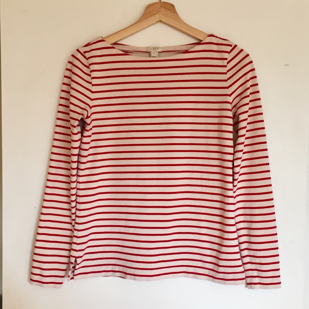 J Crew Long Sleeve Boatneck T-shirt